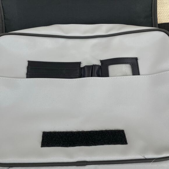 Sport Tek‎ Nylon Crossbody Messenger Transit Bag Vintage 90's y2k, Gray Black - Picture 5 of 8